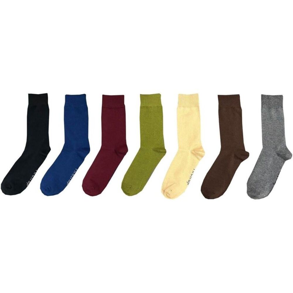 Firetrap Mens Plain Socks (Pack of 7) / Multicolored